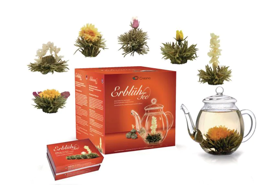 [90152594 718614] Creano Tee-Set Erblühtee 0.5 l, Transparent