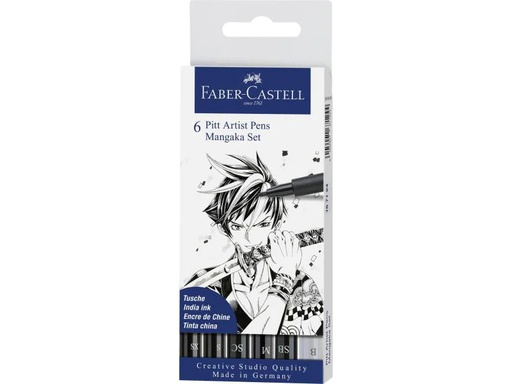 [90152688 924238] Faber-Castell Tuschestift PITT Artist Pen Mangaka 6 Stück