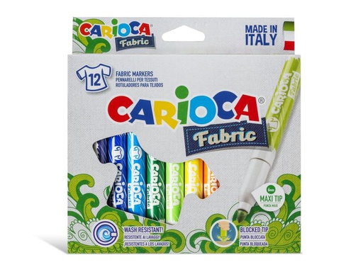 [90152719 722690] Carioca Textilmarker Fabric 12 Stück