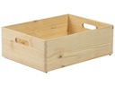Holz Zollhaus Aufbewahrungskiste Kiefer 30 x 14 x 40 cm, Braun