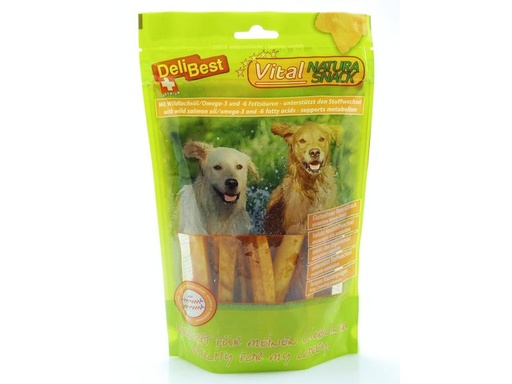 [90015276 1168052] DeliBest Kaustange Vital Natura Snack mit Wildlachsöl, 200 g