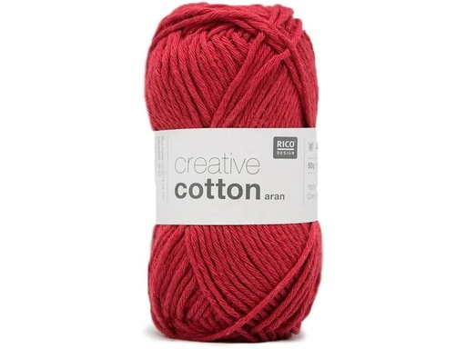 [90153275 1156797] Rico Design Wolle Creative Cotton Aran 50 g, Kirsche