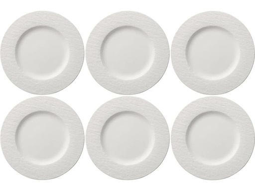 [90153598 848843] Villeroy &amp; Boch Frühstücks- &amp; Dessertteller Manufacture Rock 6 Stück, Weiss