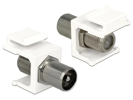 [90153603 602873] Delock Keystone-Modul IEC - F, (m-f) Weiss