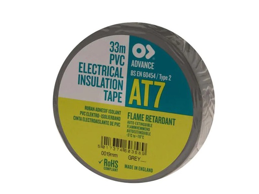[90153976 458250] Advance Isolierband AT7 19 mm x 33 m, Grau