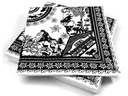 Trendform Papierservietten SWISS TRADITION 20 Stück, Schwarz/Weiss