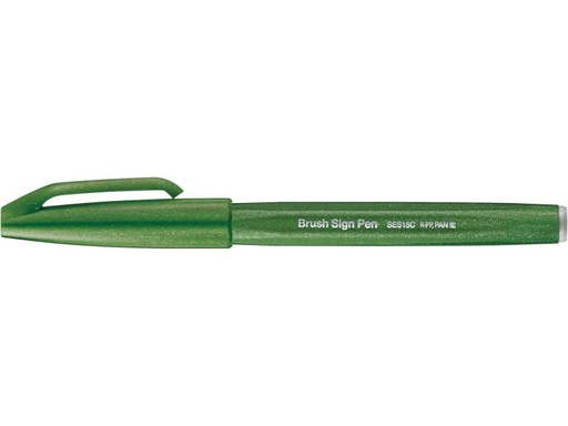 [90154836 1173096] pentel Filzstift Brush Sign Pen 1 Stück, Olivengrün