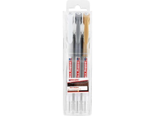 [90155341 1122233] edding Gelschreiber 2185 Gold/Silber/Weiss, 3 Stück