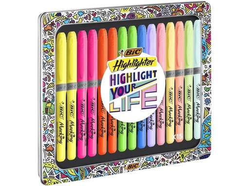 [90155939 1028576] BIC Textmarker Marking Box 15 Stück