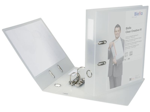 [90156124 1176185] Biella Ordner Clear Creative A4 4 cm, Transparent