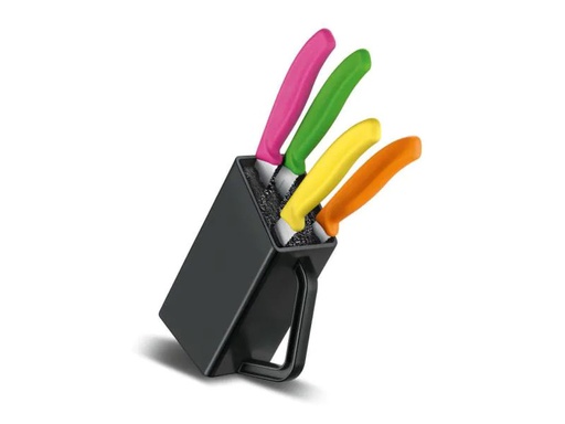 [90156293 510801] Victorinox Messerblock-Set mit Messer Swiss Classic 5-teilig, Schwarz