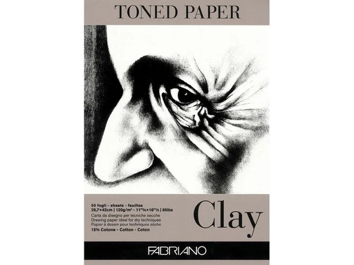 [90156430 1116216] Fabriano Zeichenblock Toned Clay A3, 50 Blatt