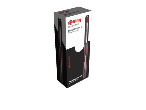 [90156923 892957] Rotring Fineliner Tikky Graphic 0.3 mm, Weinrot