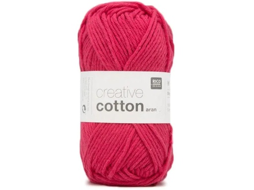 [90156933 1156774] Rico Design Wolle Creative Cotton Aran 50 g, Pink