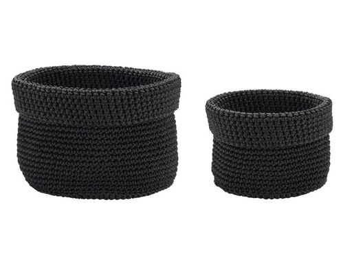 [90157112 1080963] diaqua® Aufbewahrungskorb 2 Stück, Schwarz