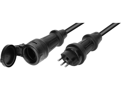 [90157141 1212075] TH55 Verlängerungskabel 5 m T13 - T13 Schwarz