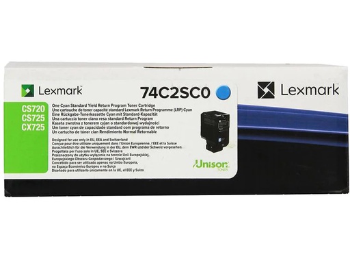 [90157181 434487] Lexmark Toner 74C2SC0 Cyan