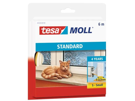 [90157270 339095] tesa Dichtungsstreifen MOLL Standard 1 Stück, Weiss