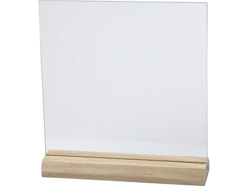 [90157514 657580] Creativ Company Glasplatte 10 Sets mit Holzständer