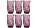Bormioli Rocco Longdrinkglas Diamond 470 ml, 6 Stück, Violett
