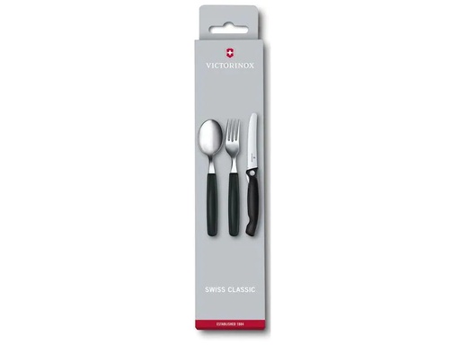 [90157803 1115776] Victorinox Besteck-Set Swiss Classic 3-teilig, Schwarz/Silber