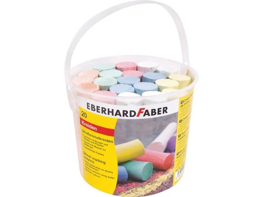 [90158060 1102058] Eberhard Faber Strassenmalkreide im Eimer, 20 Stück