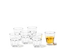 Leonardo Schnapsglas Stamper, Rock 50 ml, 6 Stück, Transparent 