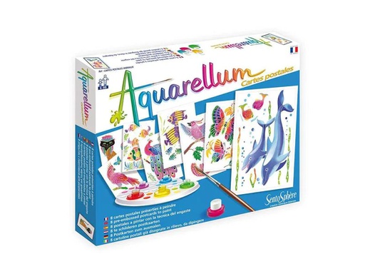 [90158574 891791] Sentosphere Malset Aquarellum: Postkarten zum ausmalen