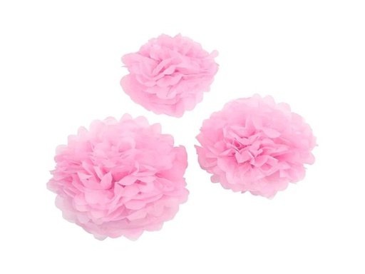 [90158666 719933] Creativ Company Pompons 20 + 24 + 30 cm 3 Stück, Rosa