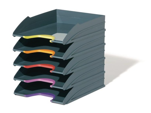 [90158761 360088] DURABLE Ablagekorb Varicolor Tray Set Anthrazit/Mehrfarbig