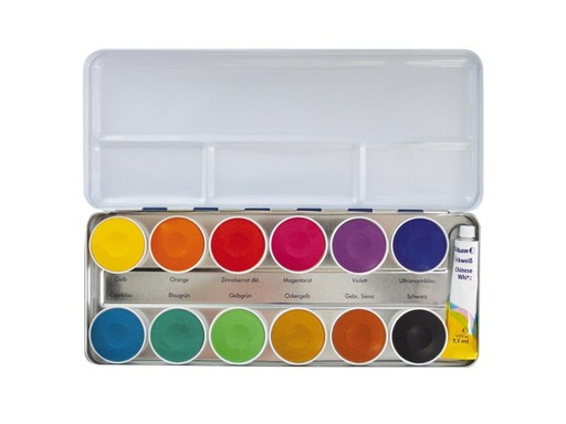 [90158776 1166361] Pelikan Wasserfarbe Space+ 12 Stück, Mehrfarbig