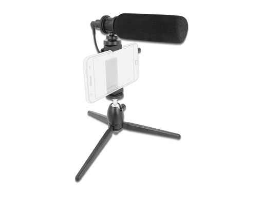 [90159187 1196898] Delock Mikrofon Vlog Shotgun Set für Smartphones und DSLR Kameras