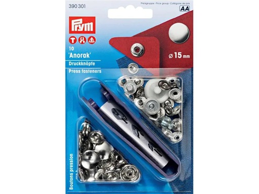 [90159371 1088020] Prym Druckknöpfe Anorak 15 mm, 10 Stück