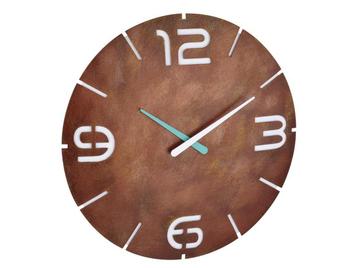 [90159599 995522] TFA Dostmann Funk-Wanduhr Contour Braun, Ø 35 cm