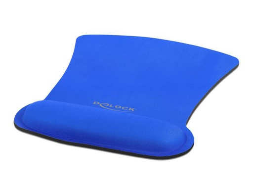 [90159609 1081487] Delock Ergonomische Mausmatte mit Handballenauflage, blau Blau