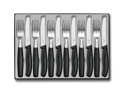 [90159675 566590] Victorinox Besteck-Set Swiss Classic 12-teilig, Schwarz/Silber