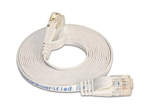 [90159834 314709] SLIM Slimpatchkabel RJ-45 - RJ-45, Cat 6, UTP, 20 m, Weiss