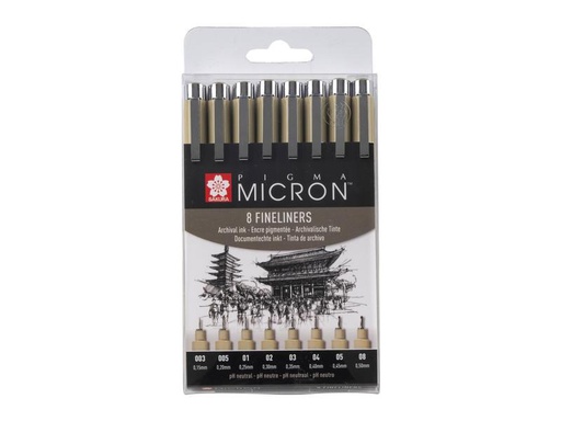 [90159917 1196753] Sakura Fineliner Pigma Micron 8-teilig