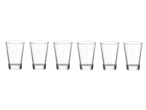 [90160063 558491] Leonardo Schnapsglas Ciao 60 ml, 6 Stück, Transparent 