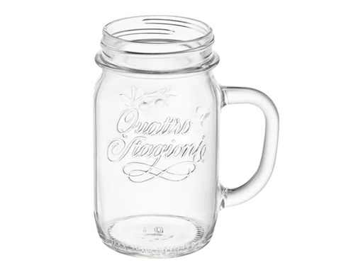 [90160320 969512] Bormioli Rocco Trinkkrug Drinking Jar Ohne Deckel, 415 ml, 12 Stück