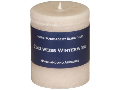 [90160404 1115786] Schulthess Kerzen Duftkerze Edelweiss Winterwolle 8 cm