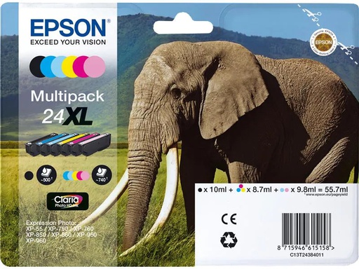 [90160770 232861] Epson Tintenset C13T24384011 BK, C, M, Y