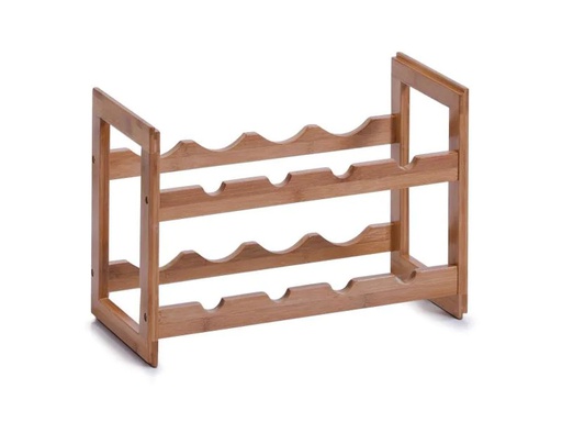 [90160780 588469] Zeller Present Weinregal stapelbar für 8 Flaschen, Braun