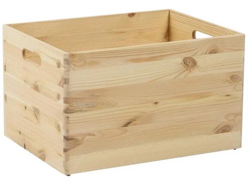 [90160961 1082390] Holz Zollhaus Aufbewahrungskiste Kiefer 30 x 23 x 40 cm, Braun