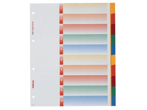 [90161253 830709] Kolma Register A4 XL LongLife 1-10 Farbig