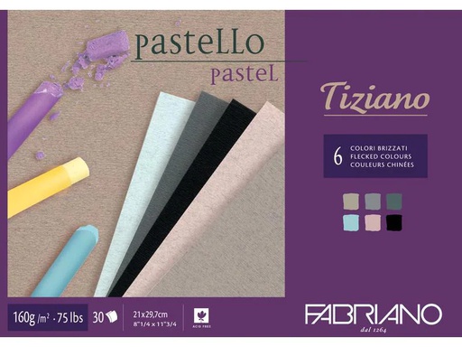 [90161316 1159069] Fabriano Malblock Pastello Flecked A4, 30 Blatt