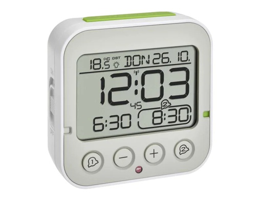 [90161367 995518] TFA Dostmann Funkwecker Bingo 2.0 Weiss
