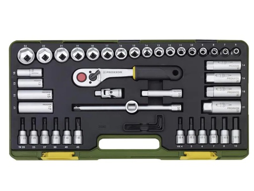 [90016320 718859] Proxxon Industrial Steckschlüssel-Set 3/8 47-teilig