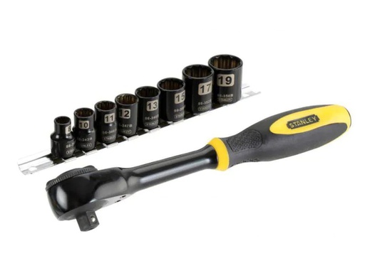 [90016468 937403] Stanley Fatmax Ratsche Rotator mit Steckschlüsseln 3/8, 9-teilig