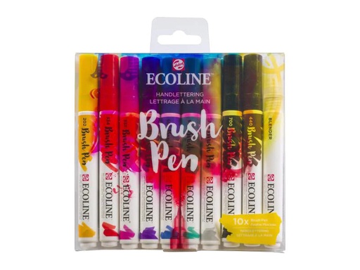[90016672 1029820] Talens Brushpen Ecoline Handlettering 10er Set